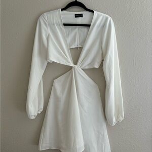 White Long Sleeve Dress